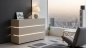 Preview: Kommode Shine Sideboard 120 cm KASCHMIR LED Beleuchtung Modern Design TV Möbel Kaschmirfarbe